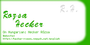 rozsa hecker business card